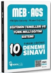 MEB-AGS Eğitimin Temelleri ve Türk Milli Eğitim Sistemi 10 Deneme Çözümlü - Hoca Kafası Yayınları