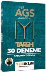 Yediiklim Yayınları MEB AGS Kayı Tarih Tamamı Çözümlü 30 Deneme - Yediiklim Yayınları