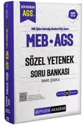 MEB AGS Kim Korkar Sözel Yetenek Soru Bankası Tamamı Çözümlü - Pegem Akademi Yayıncılık