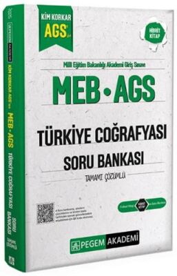 Pegem Akademi Yayıncılık MEB AGS Kim Korkar Türkiye Coğrafyası Soru Bankası Tamamı Çözümlü - 1