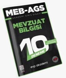 MEB-AGS Mevzuat Bilgisi 10 Deneme Çözümlü - EVP Akademi