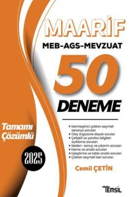 Temsil Kitap MEB-AGS Mevzuat MAARİF 50 Deneme Çözümlü - 1