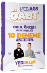 MEB AGS ÖABT Okul Öncesi Öğretmenliği Tamamı Çözümlü 10 Deneme - Yediiklim Yayınları