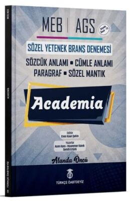 MEB-AGS Sözel Yetenek Academia Branş Denemeleri - 1
