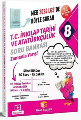 Sinan Kuzucu Yayınları MEB Böyle Sorar 8. Sınıf LGS T.C. İnkılap Tarihi ve Atatürkçülük Soru Bankası - 1