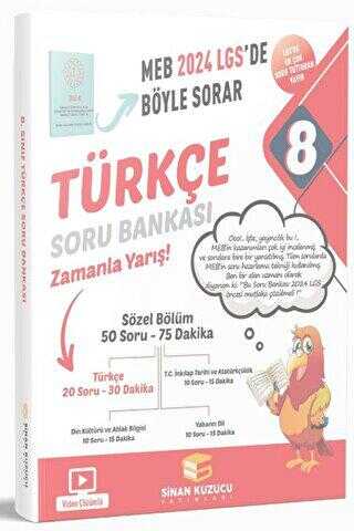 Sinan Kuzucu Yayınları MEB Böyle Sorar 8. Sınıf LGS Türkçe Soru Bankası