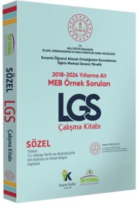 İnformal Yayınları MEB Örnek Soruları LGS Sözel Çalışma Kitabı 8.Sınıf Türkçe-Tarih-Din-İngilizce Renkli Baskı A4 Ebat - 1