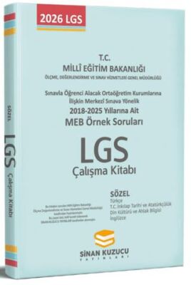 MEB Örnek Soruları Sözel Çalışma Kitabı - 1