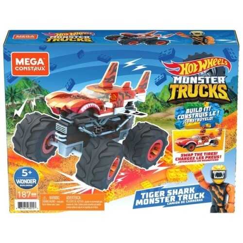 Mega Hot Wheels Monster Trucks Blok Araçlar Tiger Shark GVM14-GVM26
