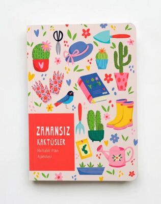 Melimelek 15X21,5 Kaktüs Pembe Zamansız Ajanda Stickerlı - 1