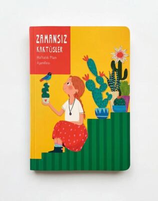 Melimelek 15X21,5 Kaktüs Sarı Zamansız Ajanda Stickerli - 1