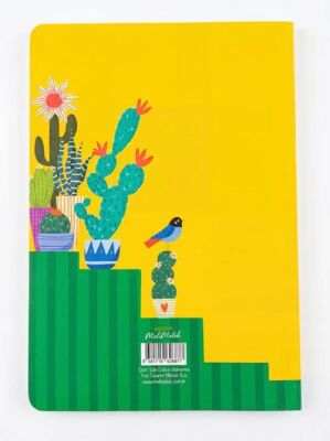 Melimelek 15X21,5 Kaktüs Sarı Zamansız Ajanda Stickerli - 4