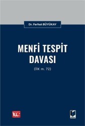 Menfi Tespit Davası İİK m. 72 - Adalet Yayınevi