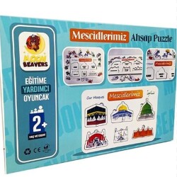 Mescidlerimiz İslami Eğitici Öğretici Geliştirici Ahşap Sağlıklı Puzzle Oyuncak - Moon Beavers