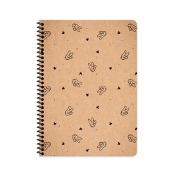 Mickey Mouse Kraft Defter Çizgili Spiralli 80 Yaprak 20x28 Cm - 7