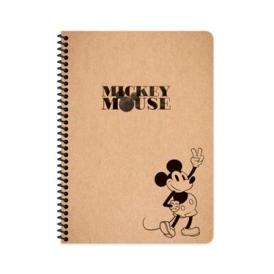 Mickey Mouse Kraft Defter Çizgili Spiralli 80 Yaprak 20x28 Cm - 3