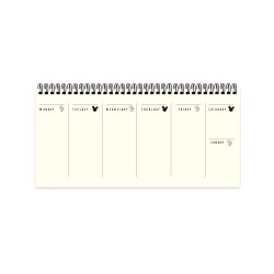 Mickey Mouse Kraft Planner Spiralli Blok 13x27 Cm - 2