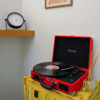 Mikado Nostalgia MN-P317 Kırmızı Pikap+Rca+Bluetooth Destekli Müzik Kutusu - 3