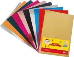 Mileo 1712 Fon Kartonu Metalik A4 10lu Karışık - MAS Kırtasiye