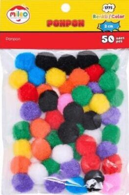 Mileo 1775 Ponpon Standart Renkler 2cm - 1