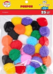 Mileo 1776 Ponpon Standart Renkler 3cm - MAS Kırtasiye