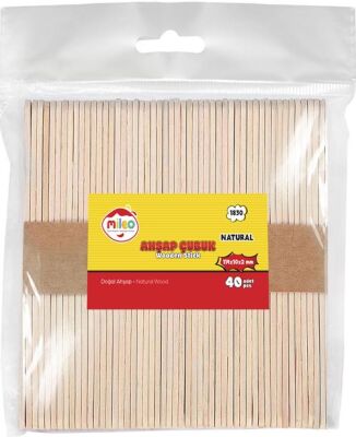 Mileo 1830 Ahşap Çubuk - Kare 114 x 10 x 2 mm - Naturel - 1