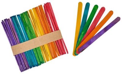 Mileo 1831 Ahşap Çubuk - Kare 114 x 10 x 2 mm - Renkli - 2