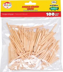 Mileo 1836 Ahşap Çubuk - Kibrit Çöpü 2 x 2 x 50 mm - Naturel - MAS Kırtasiye