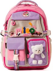 Mileo 2802 Teddy Okul Çantası - Pembe Lila - MAS Kırtasiye