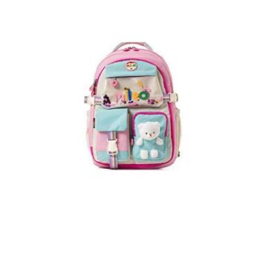 Mileo 2802 Teddy Okul Çantası Pembe Turkuaz - 1
