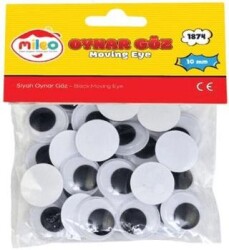 Mileo Oynar Göz - Siyah - 10mm - MAS Kırtasiye