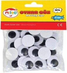 Mileo Oynar Göz - Siyah - 15mm - MAS Kırtasiye