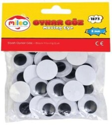 Mileo Oynar Göz - Siyah - 8mm - MAS Kırtasiye