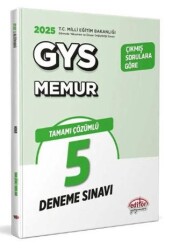 Editör Yayınevi Milli Eğitim Bakanlığı Memur Tamamı Çözümlü GYS 5 Deneme Sınavı - Editör Yayınevi