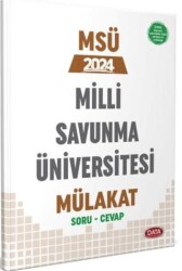 Data Yayınları Milli Savunma Üniversitesi MSÜ Mülakat Çıkmış Sorular ve Cevapları - Data Yayınları
