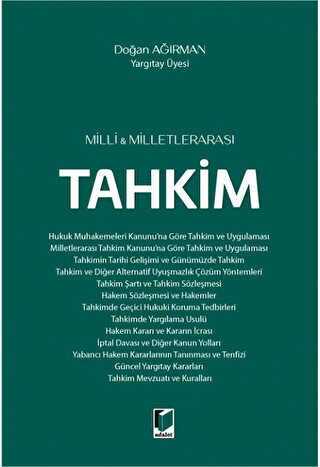 Milli ve Milletlerarası Tahkim - Adalet Yayınevi