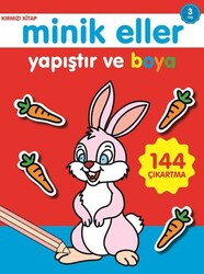 Minik Eller Yapıştır Ve Boya - Kırmızı Kitap - 0-6 Yaş Yayınları