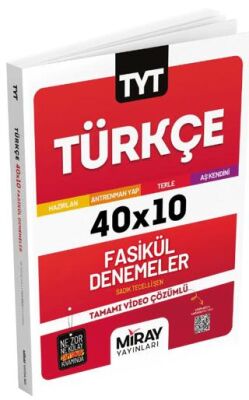 Miray Yayınları TYT Türkçe 40x10 Fasikül Denemeler - 1