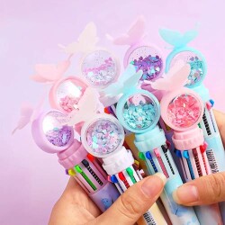 Misyon Kelebek 10 Renk Tükenmez Kalem - MİSYON