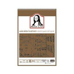 Monalisa Eskiz Defteri Telli Kraft A4 100 GR 50 YP - Südor
