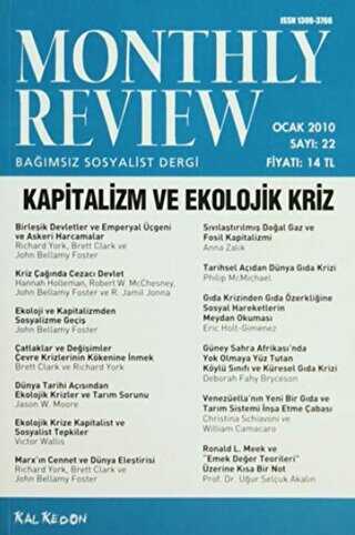 Monthly Review Bağımsız Sosyalist Dergi Sayı: 22 - Ocak 2010