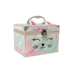 Mor Kedili Peluş Makyaj Çantası - 2