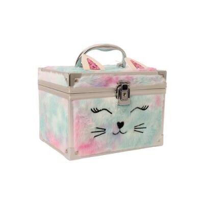 Mor Kedili Peluş Makyaj Çantası - 2