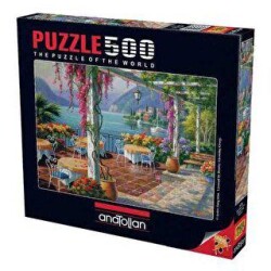 Anatolian Puzzle 500 Parça Mor Salkımlı Teras - Anatolian