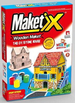Mortoys Maketix Taş Ev Boyama - 1