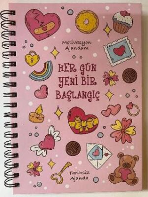 Motivasyon Ajandam, Her Gün Yeni Bir Başlangıç 300’den Fazla Emoji Çıkartmalı Kod:05 - 1