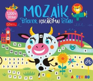 Mozaik Sticker Çıkartma Kitabı - Lacivert - 1