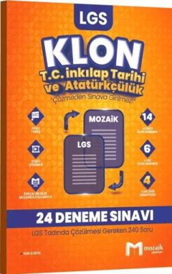 Mozaik Yayınları 8. Sınıf LGS T.C. İnkılap Tarihi ve Atatürkçülük Klon 24 Deneme - 1