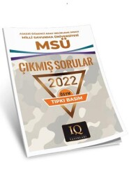 MSÜ Çıkmış Sorular - 2022 - IQ Yayınları