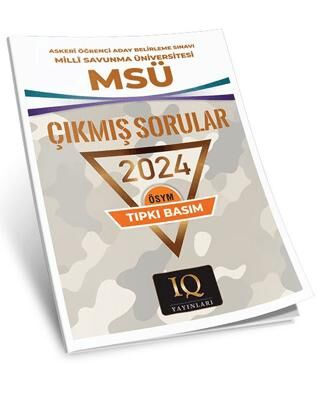 IQ Yayınları MSÜ Çıkmış Sorular - 2024 - 1